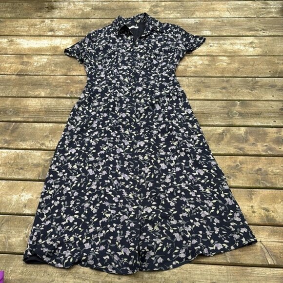 Jax silk blue and Purple Floral Dress size 8 - Picture 1 of 6